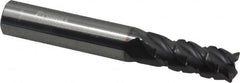 ProMax - 11/32" Diam, 7/8" LOC, 4 Flute Solid Carbide Roughing & Finishing Corner Radius End Mill - AlTiN Finish, 2-1/2" OAL, 3/8" Shank Diam, Straight Shank, 40° Helix, Centercutting, Regular Length - Americas Industrial Supply
