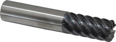 RobbJack - 3/4", 8 Flute, Single End, Solid Carbide, 0.12" Corner Radius End Mill - 4" OAL, 45° Helix, Right Hand Flute, 1-1/2" LOC, Right Hand Cut - Americas Industrial Supply