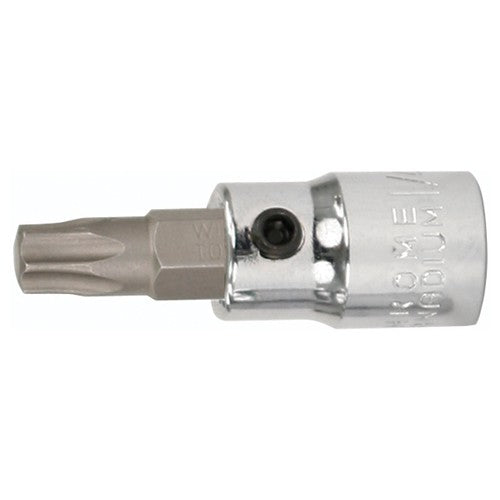 Torx Bit Socket 1/4″ Square Drive with 1/4″ Replaceable Hex Bit T20 × 38 mm Overall Length - Americas Industrial Supply