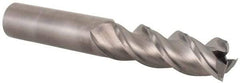 Niagara Cutter - 3/4", 2-1/4" LOC, 3/4" Shank Diam, 5" OAL, 3 Flute, Solid Carbide Square End Mill - Single End, Uncoated, Spiral Flute, 45° Helix, Centercutting, Right Hand Cut, Right Hand Flute, Series A345 - Americas Industrial Supply