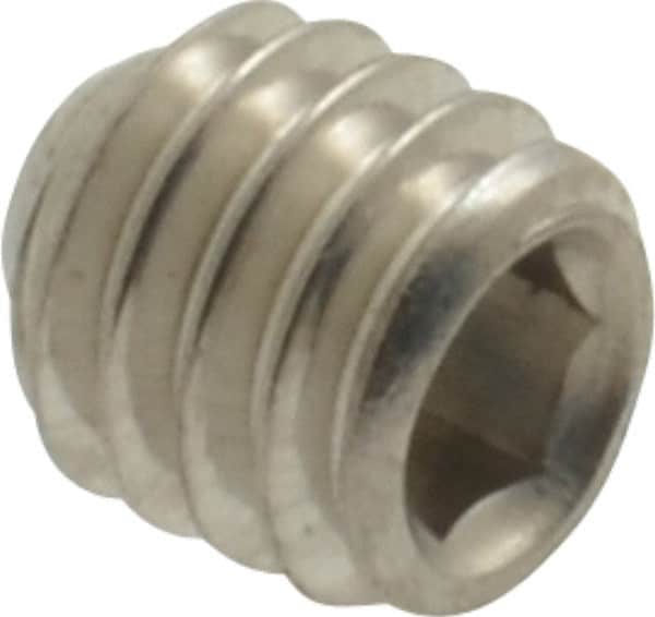 Value Collection - M4x0.70 Metric Coarse, 4mm OAL, Cup Point Set Screw - Grade 18-8 & Austenitic A2 Stainless Steel, 2mm Key - Americas Industrial Supply