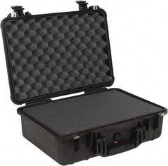 Pelican Products, Inc. - 14-1/16" Wide x 14-1/16" Deep x 6-15/16" High, Clamshell Hard Case - Black, Plastic - Americas Industrial Supply