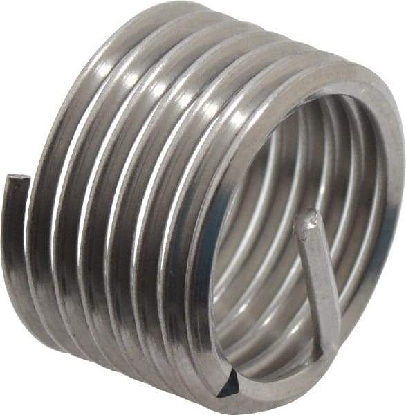 Heli-Coil - M14x1.50 Metric Fine, 14mm OAL, Free Running Helical Insert - 7-1/8 Free Coils, Tanged, 304 Stainless Steel, Bright Finish, 1D Insert Length - Americas Industrial Supply