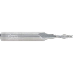 Onsrud - 1/8" Cutting Diam x 1/2" Length of Cut, 2 Flute, Upcut Spiral Router Bit - Uncoated, Right Hand Cut, Solid Carbide, 2" OAL x 1/4" Shank Diam, Double Edge, 30° Helix Angle - Americas Industrial Supply