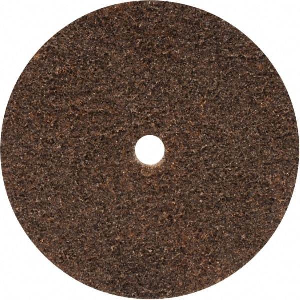 WALTER Surface Technologies - 4-1/2" Coarse Grade Aluminum Oxide Deburring Disc - 7/16" Center Hole, Hook & Loop Connection, Tan, 11,000 Max RPM - Americas Industrial Supply