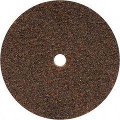 WALTER Surface Technologies - 4-1/2" Coarse Grade Aluminum Oxide Deburring Disc - 7/16" Center Hole, Hook & Loop Connection, Tan, 11,000 Max RPM - Americas Industrial Supply