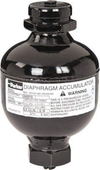 Parker - 10 Lb. Capacity, 3,620 psi Max Working Pressure, 4.69" High, Hydrin Diaphragm Accumulator - 2.95" Diam, 6 SAE Port Thread - Americas Industrial Supply