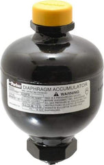 Parker - 20 Lb. Capacity, 3,045 psi Max Working Pressure, 5.55" High, Hydrin Diaphragm Accumulator - 3.74" Diam, 8 SAE Port Thread - Americas Industrial Supply