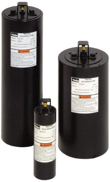 Parker - Piston Accumulators Fluid Capacity: 2-1/2 Gallon Fluid Capacity in Cubic Inches: 578 - Americas Industrial Supply