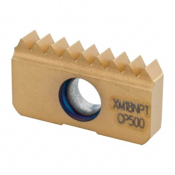 Seco - 18 TPI, Internal/External Thread, NPT Standard, 13XM CP500 Grade Thread Mill Insert - Carbide, TiAlN/TiN Coating - Americas Industrial Supply
