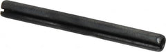 Made in USA - 5/32" Diam x 1-1/2" Long Slotted Spring Pin - Grade 1070-1090 Alloy Steel, Black Oxide Finish - Americas Industrial Supply