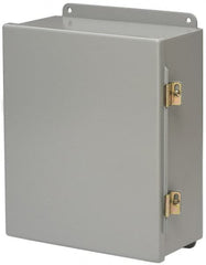 Cooper B-Line - Steel Standard Enclosure Hinge Flat Cover - NEMA 12, 13, 10" Wide x 10" High x 6" Deep, Dirt-tight & Dust-tight - Americas Industrial Supply