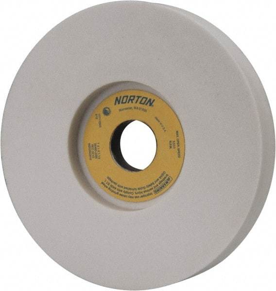 Norton - 7" Diam x 1-1/4" Hole x 1" Thick, J Hardness, 60 Grit Surface Grinding Wheel - Aluminum Oxide, Type 5, Medium Grade, 3,600 Max RPM, Vitrified Bond, One-Side Recess - Americas Industrial Supply
