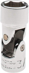 Proto - 3/8", 1/4" Drive, Standard Hand Socket - 6 Points, 1-13/32" OAL, Alloy Steel, Chrome Finish - Americas Industrial Supply