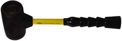 NUPLA - 6 Lb Head 3" Face Tough Polymer Nonmarring Hammer without Faces - 15-1/2" OAL, Fiberglass Handle - Americas Industrial Supply