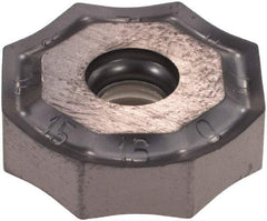 Iscar - ONMU080608 HP Grade IC928 Carbide Milling Insert - TiAlN Finish, 0.2362" Thick, 0.7953" Inscribed Circle, 0.8mm Corner Radius - Americas Industrial Supply