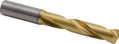 Kennametal - 21/32" 140° Solid Carbide Jobber Drill - Multilayer TiAlN Finish, Right Hand Cut, Spiral Flute, Straight Shank, 143mm OAL, Standard Point - Americas Industrial Supply