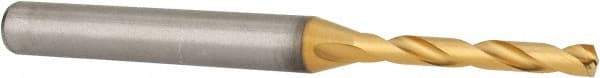 Kennametal - 3.2mm 140° Solid Carbide Jobber Drill - Multilayer TiAlN Finish, Right Hand Cut, Spiral Flute, Straight Shank, 66mm OAL, Standard Point - Americas Industrial Supply