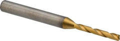 Kennametal - 3.1mm 140° Solid Carbide Jobber Drill - Multilayer TiAlN Finish, Right Hand Cut, Spiral Flute, Straight Shank, 66mm OAL, Standard Point - Americas Industrial Supply