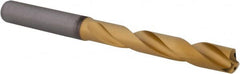 Kennametal - 19/64" 140° Solid Carbide Jobber Drill - Multilayer TiAlN Finish, Right Hand Cut, Spiral Flute, Straight Shank, 91mm OAL, Standard Point - Americas Industrial Supply