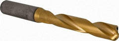 Kennametal - 31/64" 140° Solid Carbide Jobber Drill - Multilayer TiAlN Finish, Right Hand Cut, Spiral Flute, Straight Shank, 124mm OAL, Standard Point - Americas Industrial Supply