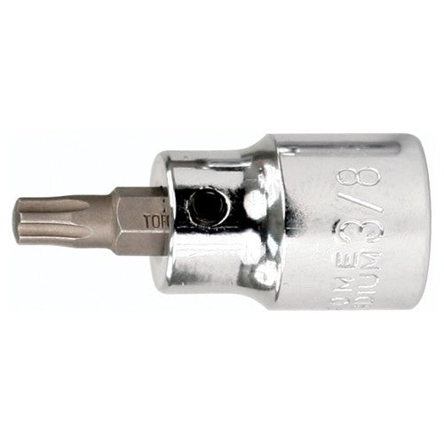 Torx Bit Socket 3/8″ Square Drive with 1/4″ Replaceable Hex Bit T40 × 42 mm Overall Length - Americas Industrial Supply