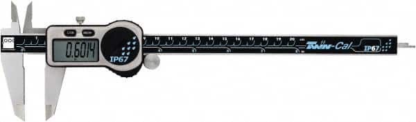 TESA Brown & Sharpe - 0 to 200mm Range, 0.01mm Resolution, IP67 Electronic Caliper - Stainless Steel with 50mm Stainless Steel Jaws, 0.03mm Accuracy - Americas Industrial Supply