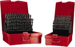 DORMER - 1 to 10mm, 118° Point, Oxide Finish, High Speed Steel Jobber Length Drill Bit Set - Americas Industrial Supply