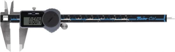 TESA Brown & Sharpe - 0 to 200mm Range, 0.01mm Resolution, IP40 Electronic Caliper - Stainless Steel with 50mm Stainless Steel Jaws, 0.03mm Accuracy - Americas Industrial Supply