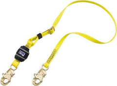 DBI/SALA - 6' Long, 310 Lb Capacity, 1 Leg Locking Snap Hook Harness Shock Absorbing Lanyard - 1" Diam, Polyester Webbing, Locking Snap Hook Anchorage Connection - Americas Industrial Supply