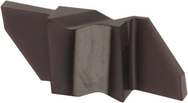 Tool-Flo - 3047FLGP Grade AC3, 0.047" Cutting Width Carbide Grooving Insert - 0.075" Max Depth of Cut, Right Hand, .005 to .010" Corner Radius, AlTiN Finish - Americas Industrial Supply