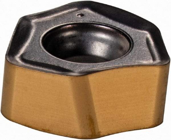 Iscar - H600 WXCU05T312 HP Grade IC830 Carbide Milling Insert - TiAlN/TiN Finish, 0.165" Thick, 0.328" Inscribed Circle, 1.19mm Corner Radius - Americas Industrial Supply