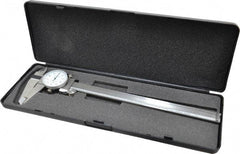 Value Collection - 0" to 8" Range, 0.001" Graduation, 0.1" per Revolution, Dial Caliper - White Face - Americas Industrial Supply