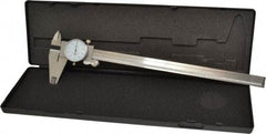 Value Collection - 0" to 12" Range, 0.001" Graduation, 0.1" per Revolution, Dial Caliper - White Face - Americas Industrial Supply