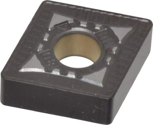 Kennametal - CNMG432 RN Grade KCP40 Carbide Turning Insert - TiN/TiCN/Al2O3 Finish, 80° Diamond, 1/2" Inscr Circle, 3/16" Thick, 1/32" Corner Radius - Americas Industrial Supply