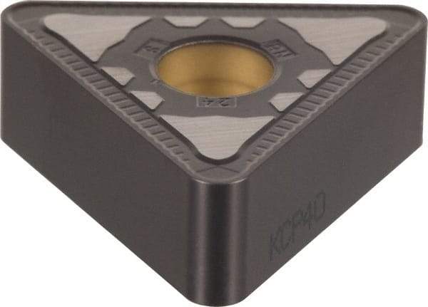 Kennametal - TNMG543 RN Grade KCP10 Carbide Turning Insert - TiCN/Al2O3 Finish, 60° Triangle, 5/8" Inscr Circle, 1/4" Thick, 3/64" Corner Radius - Americas Industrial Supply