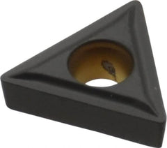 Kennametal - TCMT21.51 LF Grade KCK20 Carbide Turning Insert - TiCN/Al2O3 Finish, 60° Triangle, 1/4" Inscr Circle, 3/32" Thick, 1/64" Corner Radius - Americas Industrial Supply