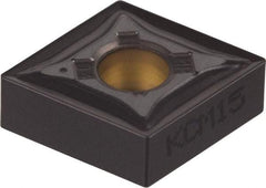 Kennametal - CNMG643 MP Grade KCM25 Carbide Turning Insert - TiN/TiCN/Al2O3 Finish, 80° Diamond, 3/4" Inscr Circle, 1/4" Thick, 3/64" Corner Radius - Americas Industrial Supply