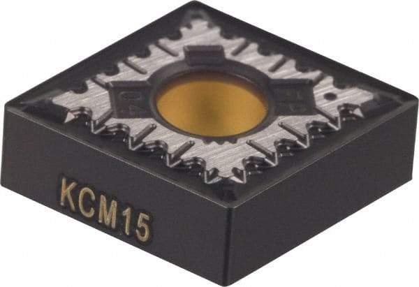Kennametal - CNMG433 FP Grade KCM15 Carbide Turning Insert - TiCN/Al2O3 Finish, 80° Diamond, 1/2" Inscr Circle, 3/16" Thick, 3/64" Corner Radius - Americas Industrial Supply