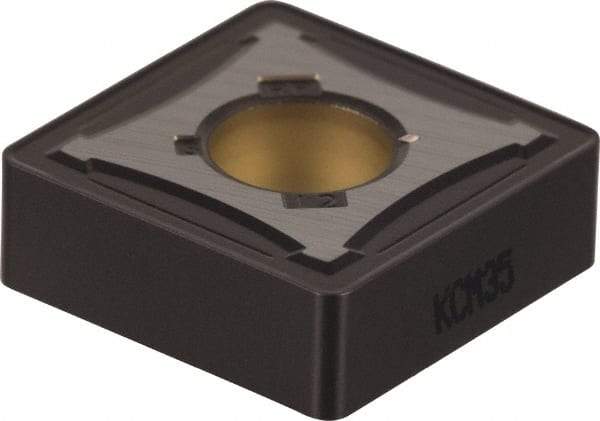 Kennametal - SNMG433 RP Grade KCK05 Carbide Turning Insert - TiCN/Al2O3 Finish, 90° Square, 1/2" Inscr Circle, 3/16" Thick, 3/64" Corner Radius - Americas Industrial Supply