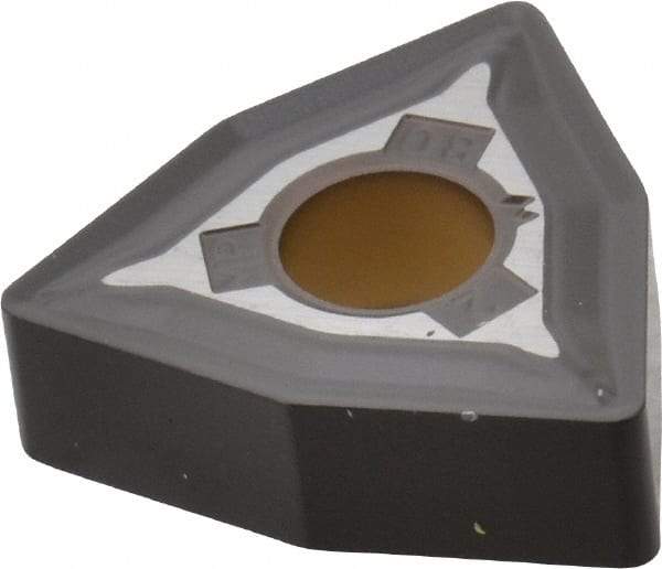 Kennametal - WNMG432 MP Grade KCM25 Carbide Turning Insert - TiCN/Al2O3 Finish, 80° Trigon, 1/2" Inscr Circle, 3/16" Thick, 1/32" Corner Radius - Americas Industrial Supply