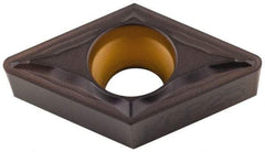 Kennametal - DCMT32.52 FP Grade KCP25 Carbide Turning Insert - TiCN/Al2O3 Finish, 55° Diamond, 3/8" Inscr Circle, 5/32" Thick, 1/32" Corner Radius - Americas Industrial Supply