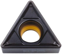 Kennametal - TCMT32.52 FP Grade KCP25 Carbide Turning Insert - TiCN/Al2O3 Finish, 60° Triangle, 3/8" Inscr Circle, 5/32" Thick, 1/32" Corner Radius - Americas Industrial Supply