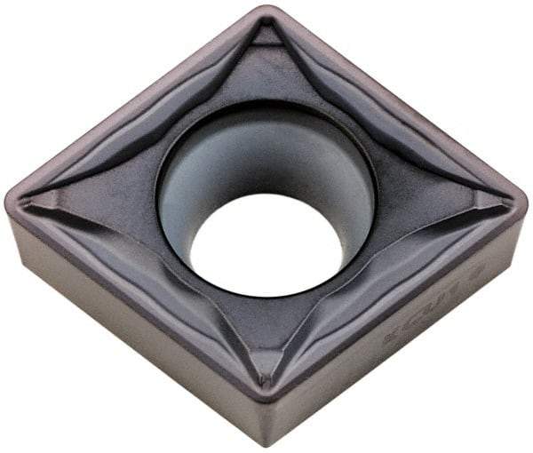 Kennametal - CCMT432 FP Grade KCU10 Carbide Turning Insert - TiAlN Finish, 80° Diamond, 1/2" Inscr Circle, 3/16" Thick, 1/32" Corner Radius - Americas Industrial Supply