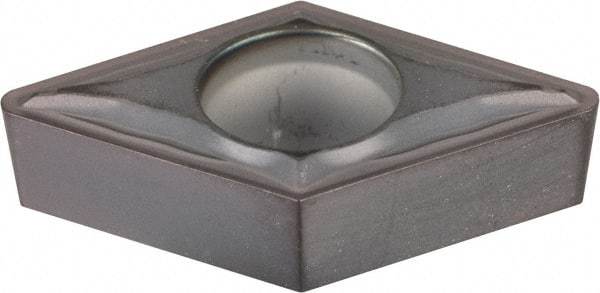 Kennametal - DCMT32.52 FP Grade KCU10 Carbide Turning Insert - TiAlN Finish, 55° Diamond, 3/8" Inscr Circle, 5/32" Thick, 1/32" Corner Radius - Americas Industrial Supply