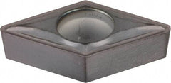 Kennametal - DCMT32.52 FP Grade KCU10 Carbide Turning Insert - TiAlN Finish, 55° Diamond, 3/8" Inscr Circle, 5/32" Thick, 1/32" Corner Radius - Americas Industrial Supply