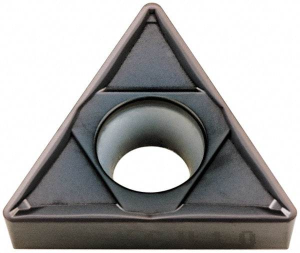 Kennametal - TCMT432 FP Grade KCU10 Carbide Turning Insert - TiAlN Finish, 60° Triangle, 1/2" Inscr Circle, 3/16" Thick, 1/32" Corner Radius - Americas Industrial Supply