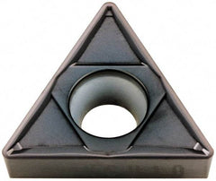 Kennametal - TCMT432 FP Grade KCU10 Carbide Turning Insert - TiAlN Finish, 60° Triangle, 1/2" Inscr Circle, 3/16" Thick, 1/32" Corner Radius - Americas Industrial Supply