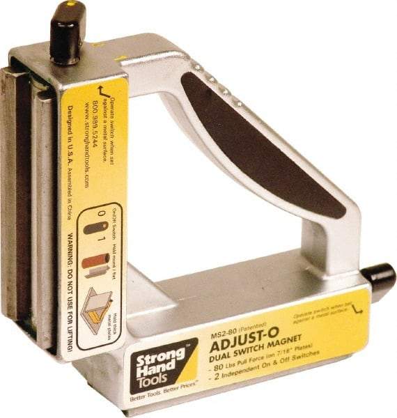 Strong Hand Tools - 6" Wide x 1-1/2" Deep x 6" High Magnetic Welding & Fabrication Square - 80 Lb Average Pull Force - Americas Industrial Supply