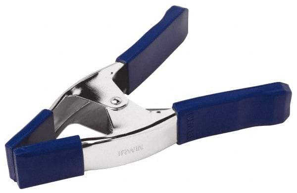 Irwin - 3" Jaw Opening Capacity, 3" Throat Depth, Spring Clamp - Metal Body, 9" OAL - Americas Industrial Supply